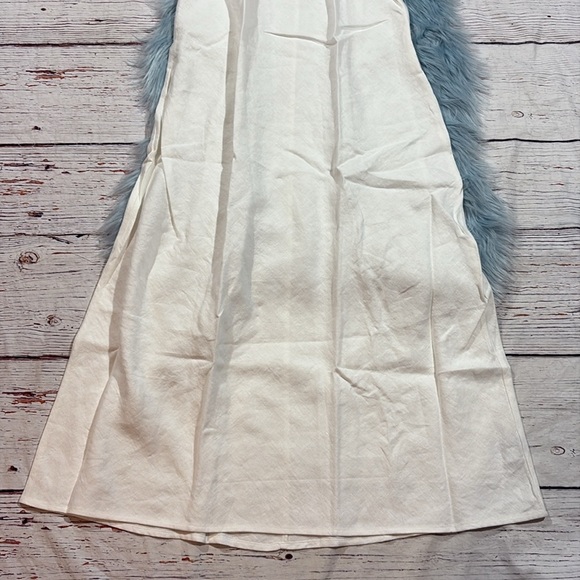 NWT J.CREW Women’s White 100% Linen High-Neck Midi Dress - Picture 5 of 10
